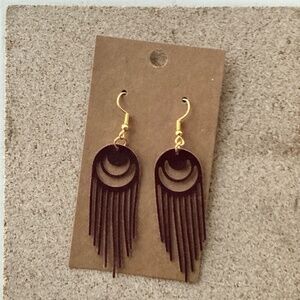 Faux leather earrings